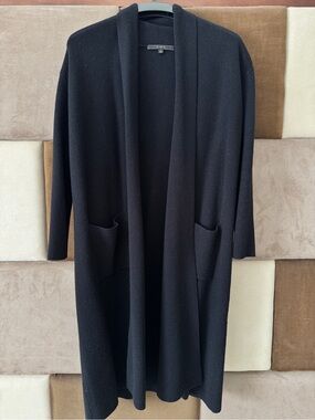 Maxsport Open-Front Long Cardigan with Pockets